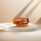 Women’s leather wood belt "Banff Empathy 308" — crafted from premium leather with a smooth wooden accent, combining natural beauty, durability, and timeless elegance.