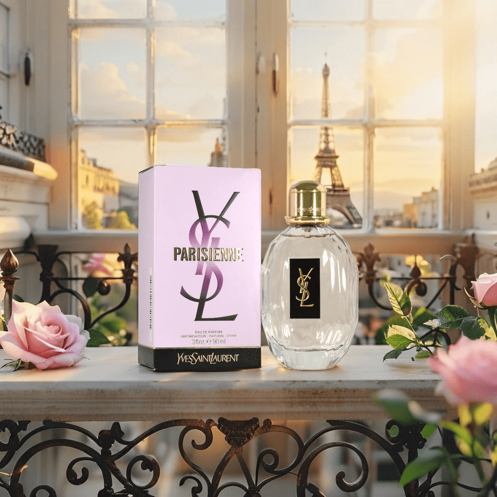 "YSL Parisienne 3 oz Eau de Parfum Spray for Women, romantic and sophisticated fragrance."