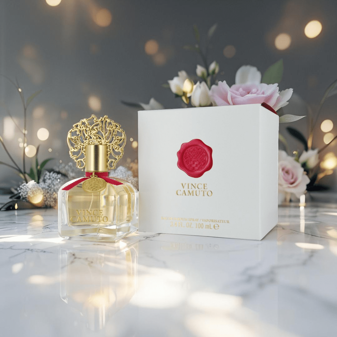 "Vince Camuto 3.4 oz Eau de Parfum Spray for Women, elegant and sensual floral fragrance."
