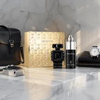 "Paco Rabanne Phantom Parfum 3-piece gift set for men – includes a 3.4 oz Parfum Spray, 5.1 oz Deodorant Spray, and a 0.34 oz travel spray. A bold, sensual scent with notes of lavender, cardamom, patchouli, and vanilla – made for the modern man with confidence and edge."