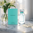 "Tiffany & Co. 2.5 oz Eau de Parfum Spray for women – a radiant and sophisticated floral musk fragrance with notes of mandarin, iris, patchouli, and musk, inspired by the elegance of Tiffany diamonds."