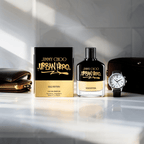 "Jimmy Choo Urban Hero Gold Edition 3.4 oz Eau de Parfum Spray – a sleek, gold-toned bottle with a modern design, reflecting sophistication and urban elegance."
