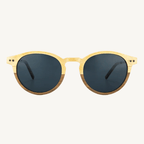Isla metal and wood sunglasses — modern and stylish, combining sleek metal frames with natural wood accents for a lightweight and durable design. Perfect for a chic and unique look.