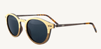 Isla metal and wood sunglasses — modern and stylish, combining sleek metal frames with natural wood accents for a lightweight and durable design. Perfect for a chic and unique look.