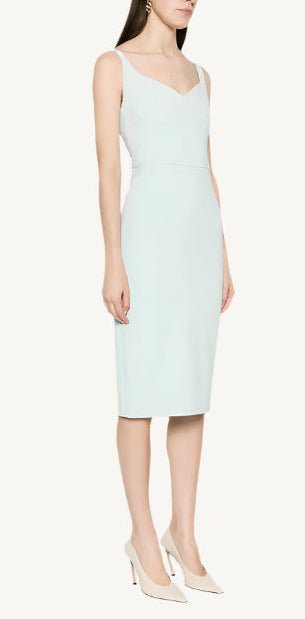 "Green Elisabetta Franchi women's dress with sweetheart neckline, straps, and zip fastening – perfect for spring/summer events."