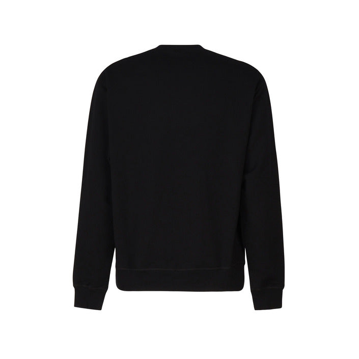 "Black Dsquared2 men’s sweatshirt with long sleeves and round neckline – made from 100% cotton for breathable comfort."