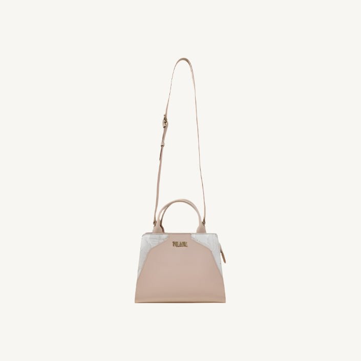 "Alviero Martini Prima Classe pink printed women's handbag with shoulder strap, spring/summer collection."