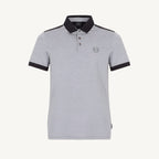 "Armani Exchange men’s black cotton polo shirt with button fastening, short sleeves, and classic polo collar – spring/summer style."