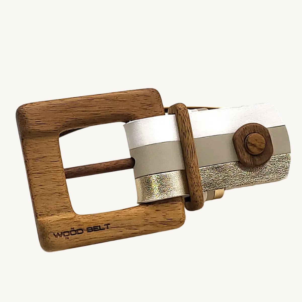 Luxury women's leather wood belt "Guilin Gentle 351" — crafted from premium leather with a stylish wooden accent, combining elegance and durability for a sophisticated look.