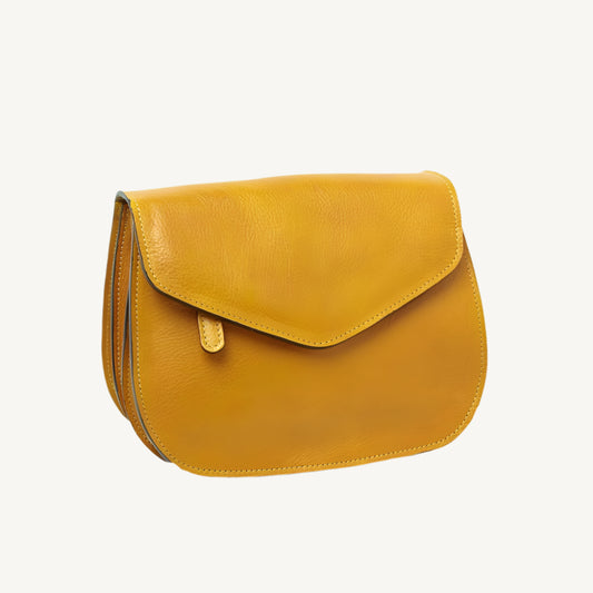 Full Grain Calfskin Shoulder Bag – Yellow Ocher