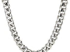 Sterling Silver Rhodium Plated Miami Cuban Chain (8.40 mm) ..