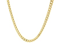 14k Yellow Gold Semi Solid Miami Cuban Chain (4.50 mm) ..