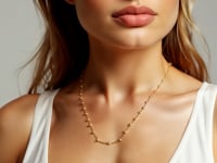 Layering Saturn Bead Necklace in 14K Yellow Gold ..