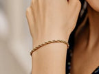 10k Yellow Gold Solid Diamond Cut Rope Bracelet (2.75 mm) ..