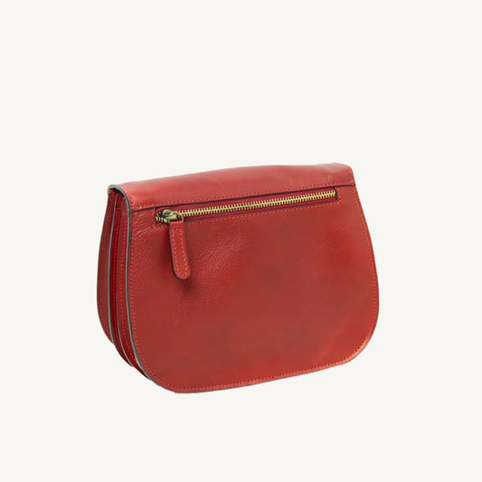 Full Grain Calfskin Shoulder Bag – Red