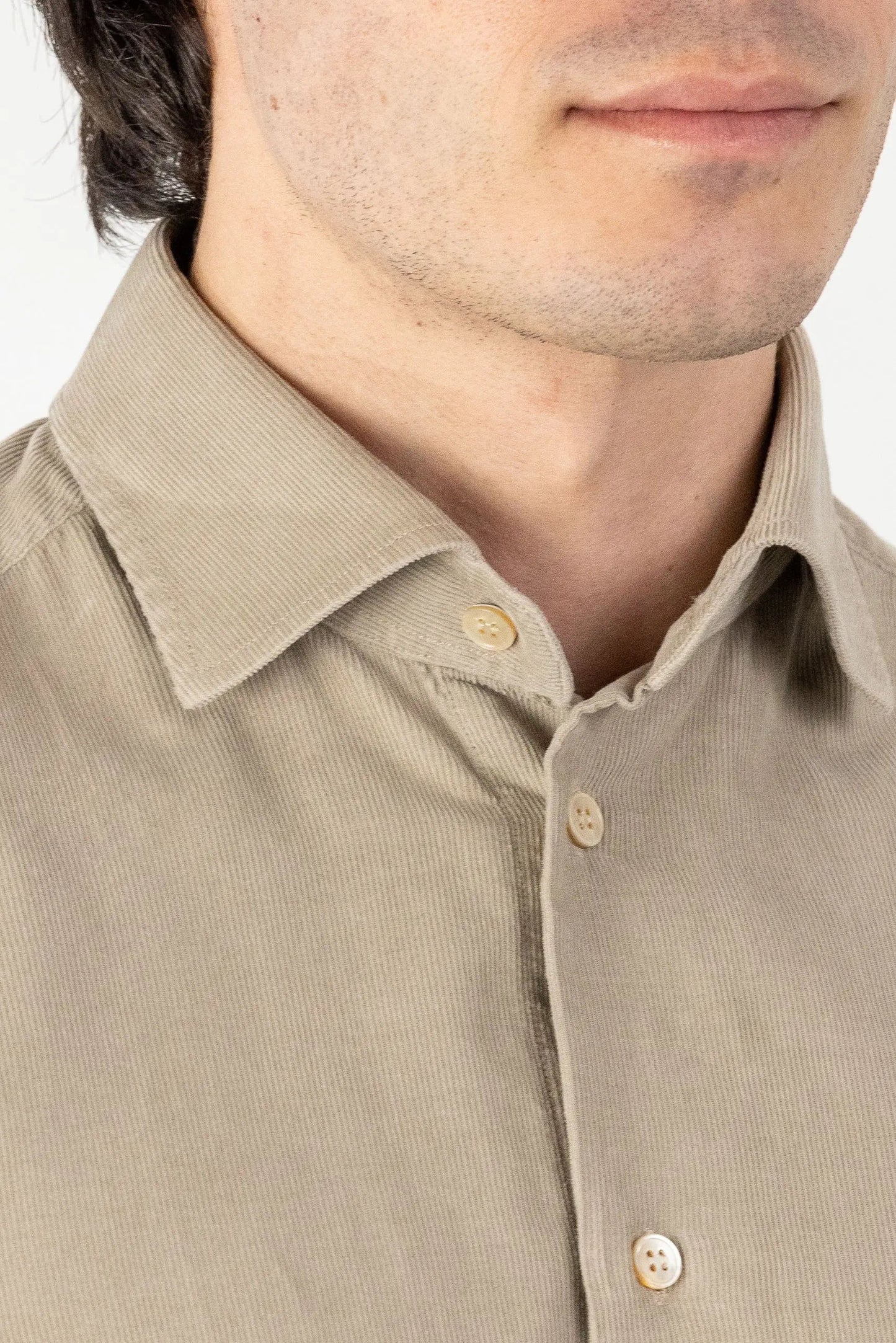 Beige velvet shirt made from 100% cotton — soft, warm, and stylish, perfect for autumn and winter, offering a touch of luxury and comfort.