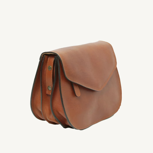 Full Grain Calfskin Shoulder Bag – Teak