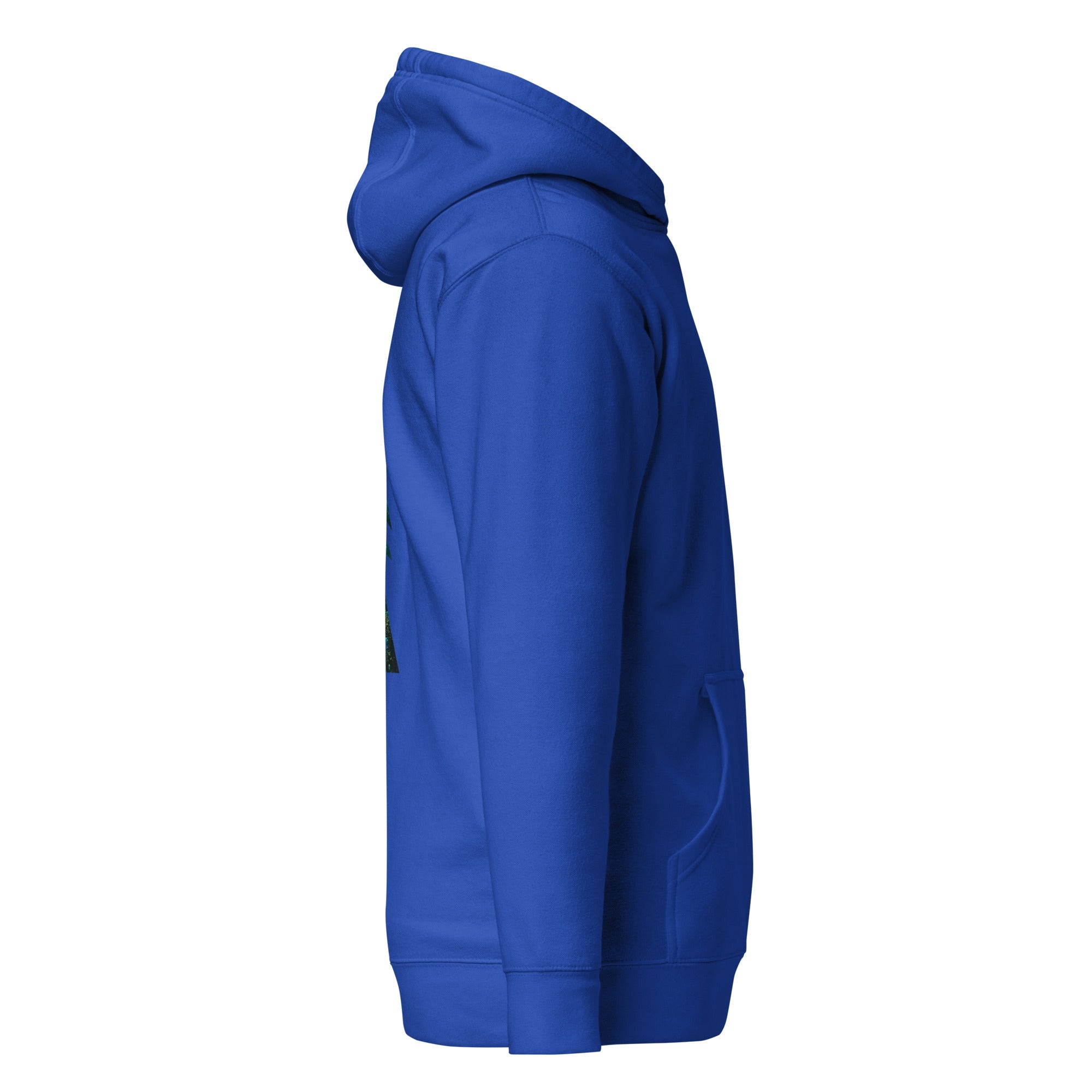 Blue hoodie on a white background