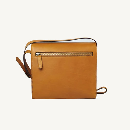 Full Grain Calfskin Shoulder Bag – Yellow Ochre